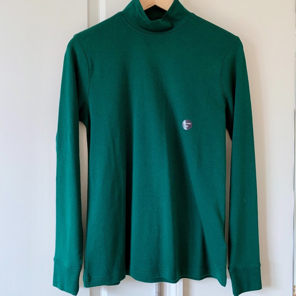 NWT Land's End Forest Green Long Sleeve Turtleneck